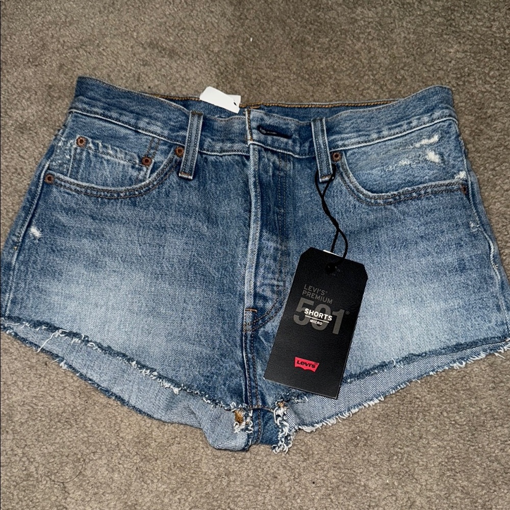 Levi's Women's Blue Denim Shorts